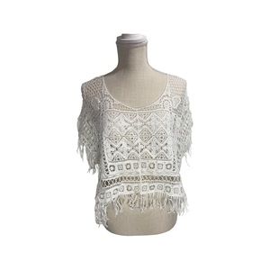 Lace, see-through crop top